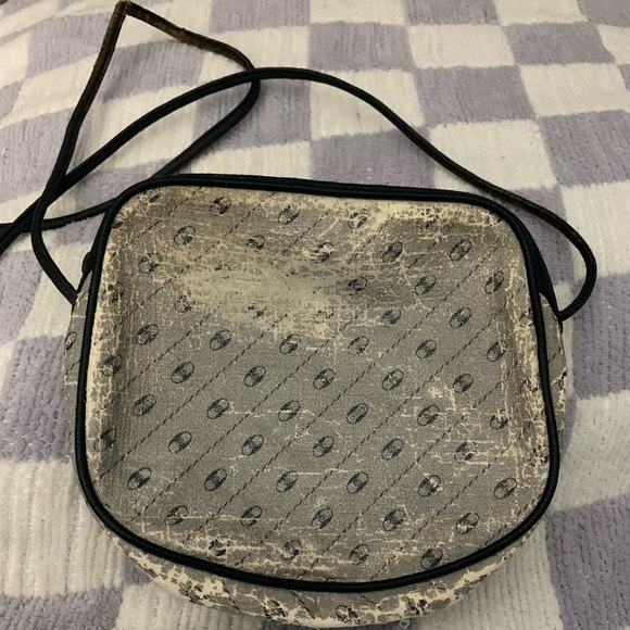 GUCCI AUTHENTIC SHOULDER BAG PVC/LEATHER NAVY/GREY/RED **ACCESSORY COLLECTION** - Picture 5 of 10